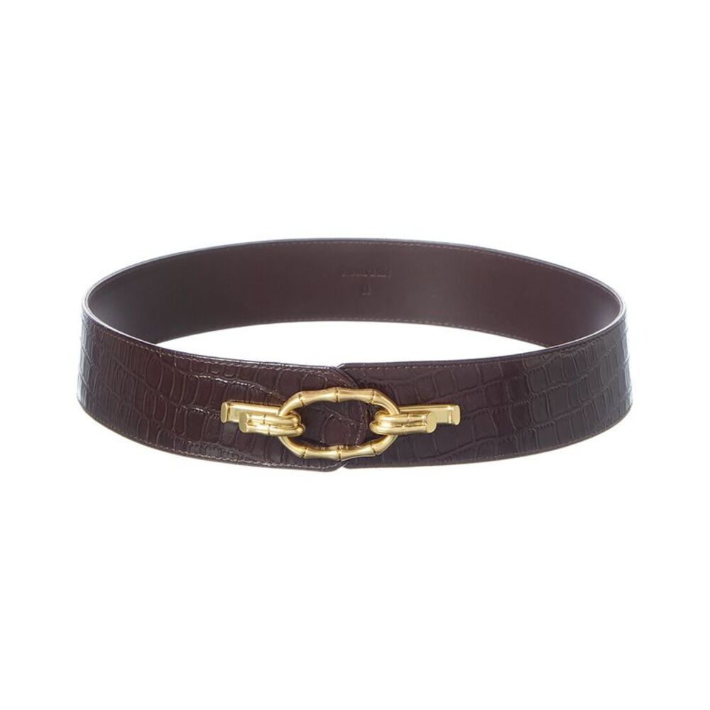 J.Mclaughlin Jayna Croc-Embossed Leather Belt